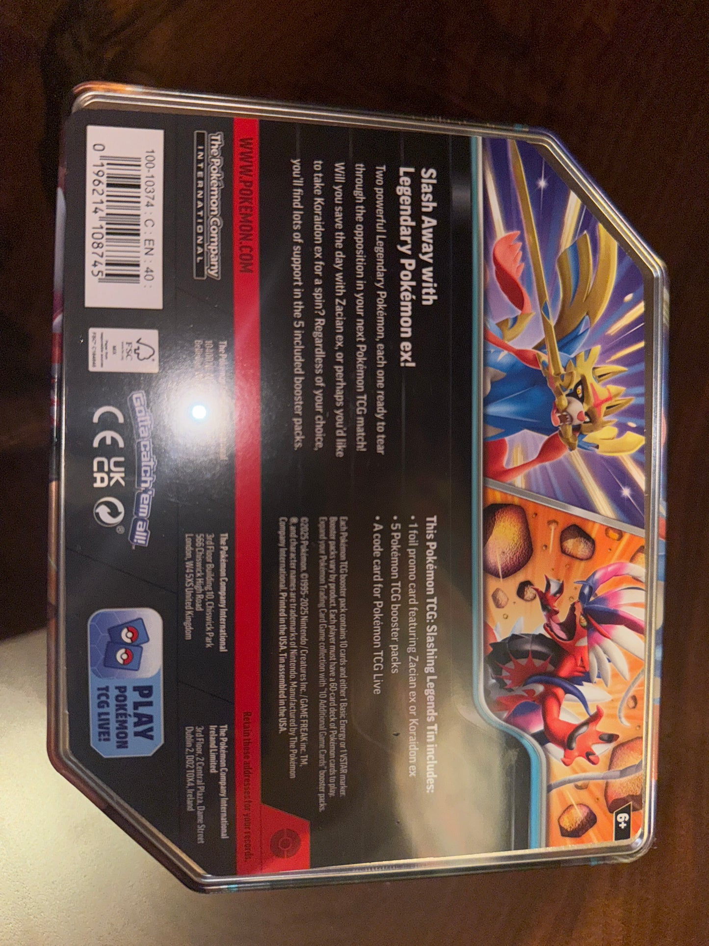 Slashing Legends Tin [Zacian ex]