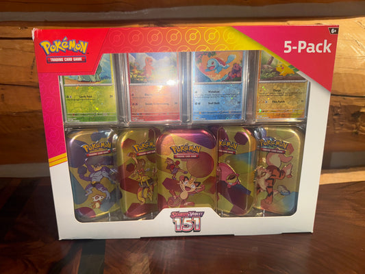 Pokemon Scarlet & Violet - Paldean Fates 5-pack Mini Tins / Costco Bundle